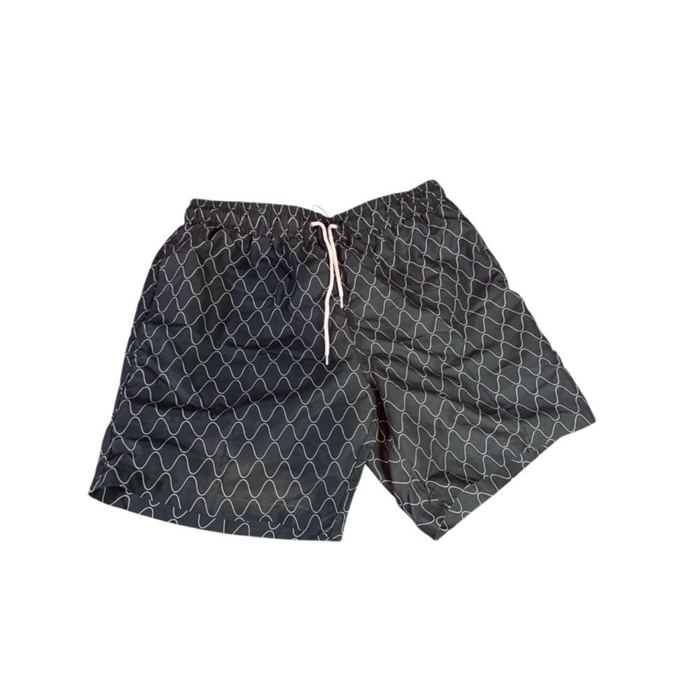 Gottex Men's Swim Trunks, Size L, dark green/White